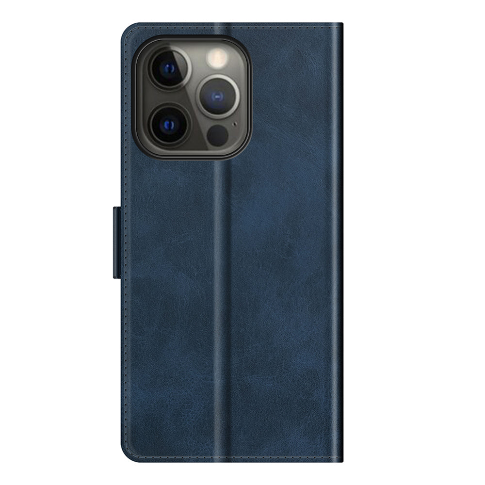 For iPhone 13 Pro 6.1-inch PU Leather Full Protection Wallet Cover Stand Case with Magnetic Double Clasp