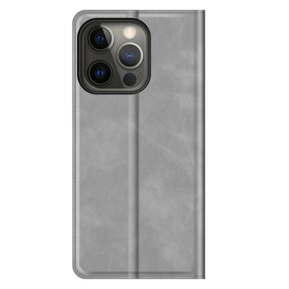 Wallet Design Skin-touch Feel Leather Cover Auto-absorbed Protective Case with Stand for iPhone 13 Pro 6.1 inch
