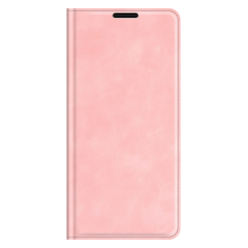 Wallet Design Skin-touch Feel Leather Cover Auto-absorbed Protective Case with Stand for iPhone 13 Pro 6.1 inch