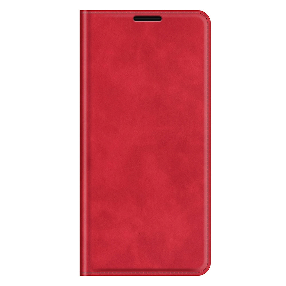Wallet Design Skin-touch Feel Leather Cover Auto-absorbed Protective Case with Stand for iPhone 13 Pro 6.1 inch