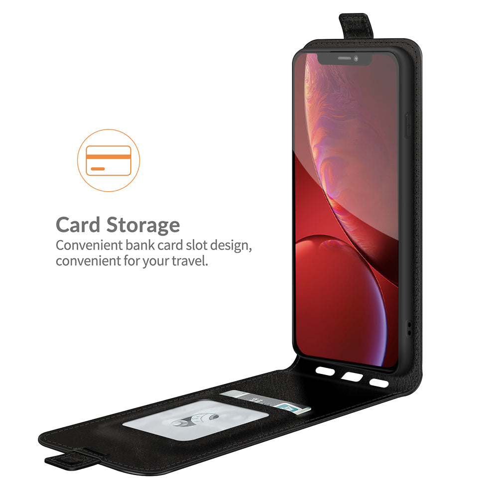 Crazy Horse Texture Vertical Flip Leather Phone Cover with Card Slot for iPhone 13 Pro 6.1 inch
