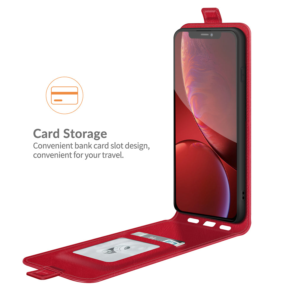 Crazy Horse Texture Vertical Flip Leather Phone Cover with Card Slot for iPhone 13 Pro 6.1 inch