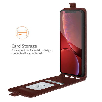 Crazy Horse Texture Vertical Flip Leather Phone Cover with Card Slot for iPhone 13 Pro 6.1 inch