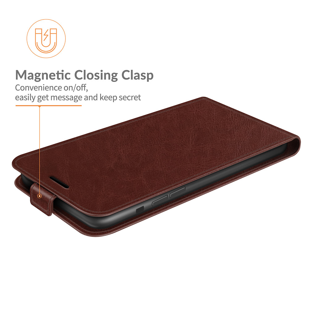 Crazy Horse Texture Vertical Flip Leather Phone Cover with Card Slot for iPhone 13 Pro 6.1 inch