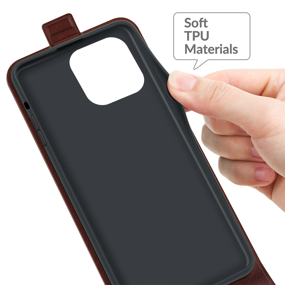 Crazy Horse Texture Vertical Flip Leather Phone Cover with Card Slot for iPhone 13 Pro 6.1 inch