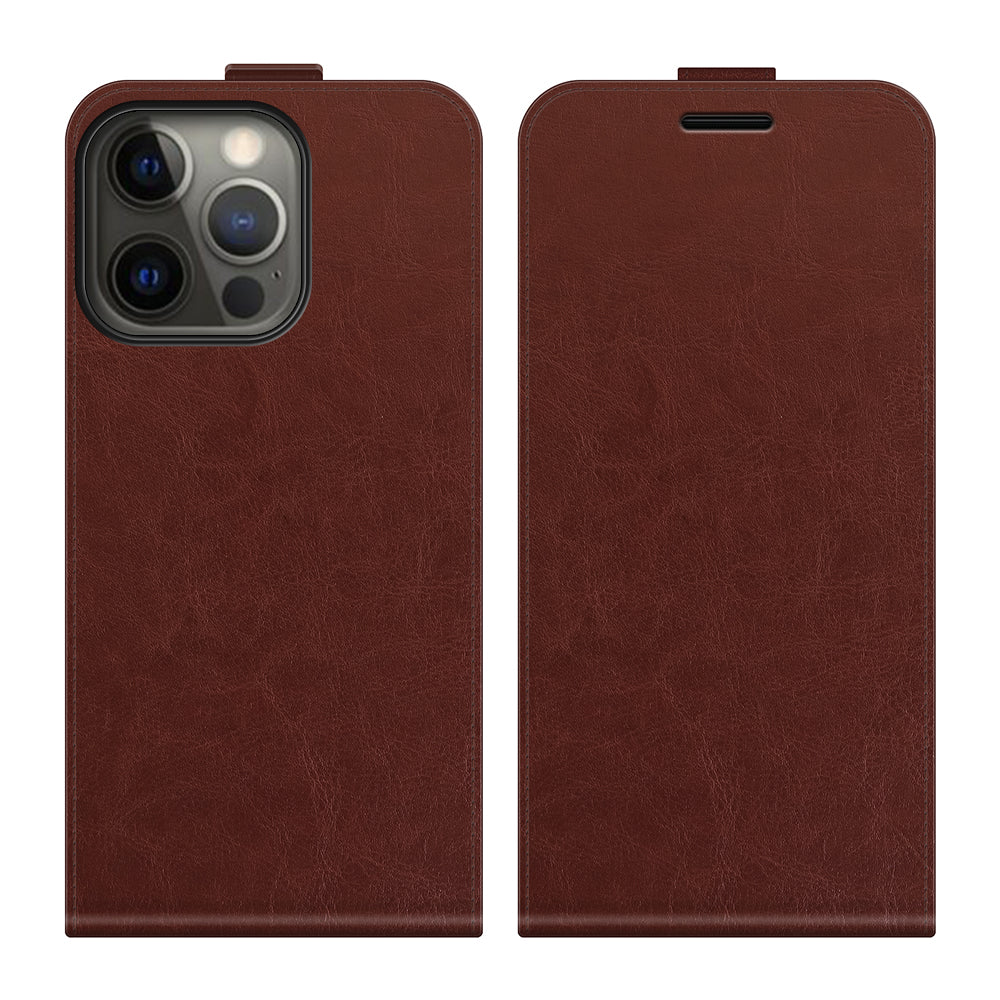 Crazy Horse Texture Vertical Flip Leather Phone Cover with Card Slot for iPhone 13 Pro 6.1 inch