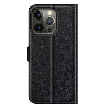 Litchi Skin Leather Wallet Well-protected Mobile Phone Cover Case with Stand for iPhone 13 Pro 6.1 inch
