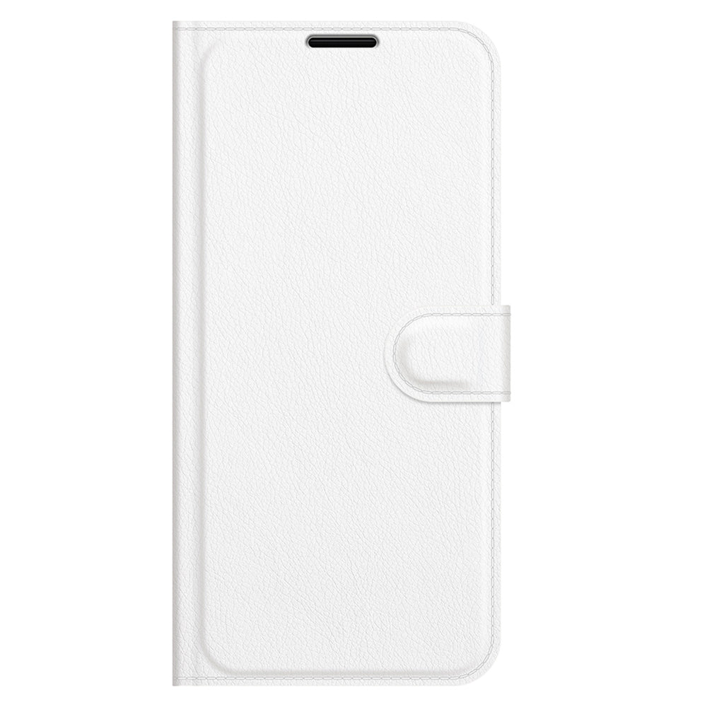 Litchi Skin Leather Wallet Well-protected Mobile Phone Cover Case with Stand for iPhone 13 Pro 6.1 inch