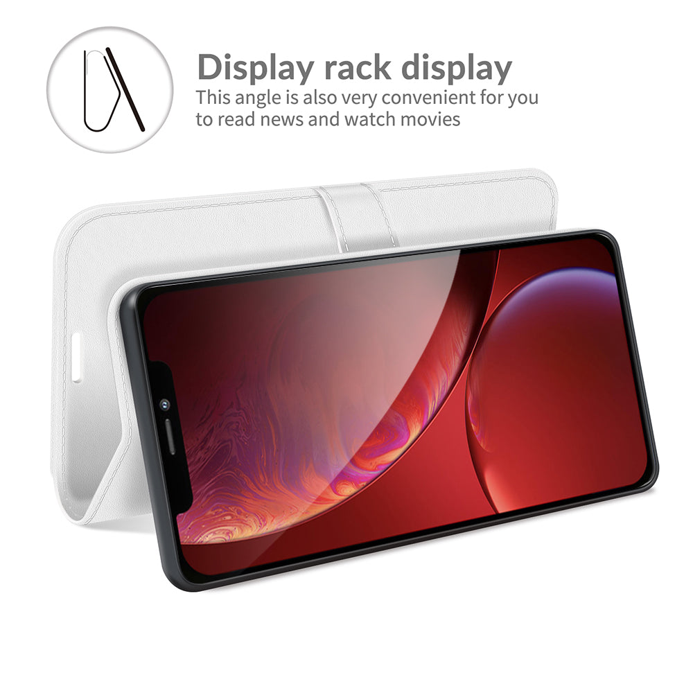 Folio Flip Crazy Horse Texture PU Leather Wallet Cover Stand Case Shell for iPhone 13 Pro 6.1 inch
