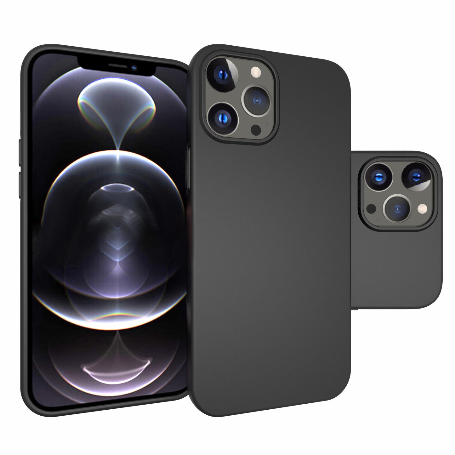 10Pcs/Pack Soft Black TPU Full Matte Finish Protection Case for iPhone 13 Pro Max 6.7 inch