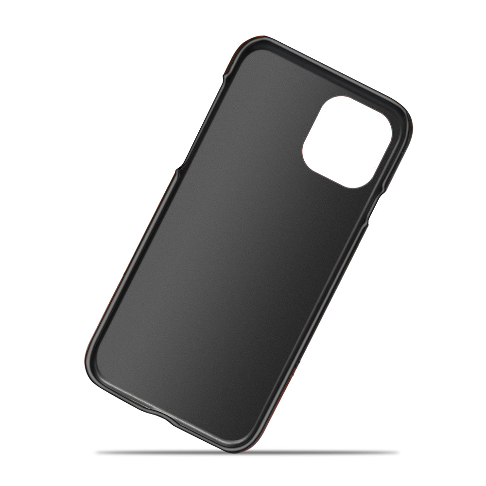 KSQ PU Leather Coated Dual-color Splicing PC Phone Case Cover for iPhone 13 Pro Max 6.7 inch