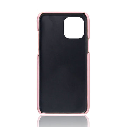 KSQ Dual Card Slots PU Leather Coated PC Phone Case Shell for iPhone 13 Pro Max 6.7 inch