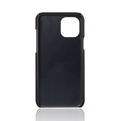 KSQ Dual Card Slots PU Leather Coated PC Phone Case Shell for iPhone 13 Pro Max 6.7 inch