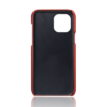 KSQ Dual Card Slots PU Leather Coated PC Phone Case Shell for iPhone 13 Pro Max 6.7 inch