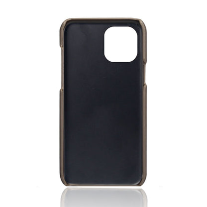 KSQ Dual Card Slots PU Leather Coated PC Phone Case Shell for iPhone 13 Pro Max 6.7 inch