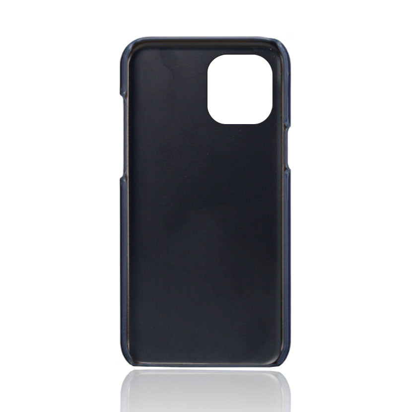 KSQ Dual Card Slots PU Leather Coated PC Phone Case Shell for iPhone 13 Pro Max 6.7 inch