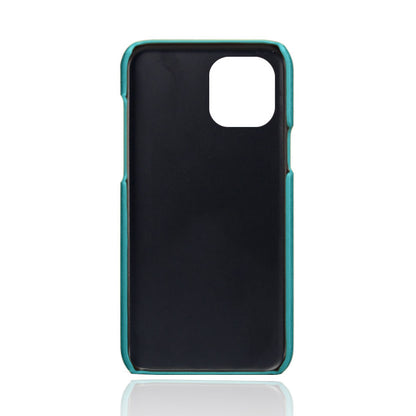 KSQ Dual Card Slots PU Leather Coated PC Phone Case Shell for iPhone 13 Pro Max 6.7 inch