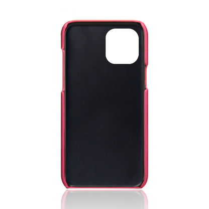 KSQ Dual Card Slots PU Leather Coated PC Phone Case Shell for iPhone 13 Pro Max 6.7 inch