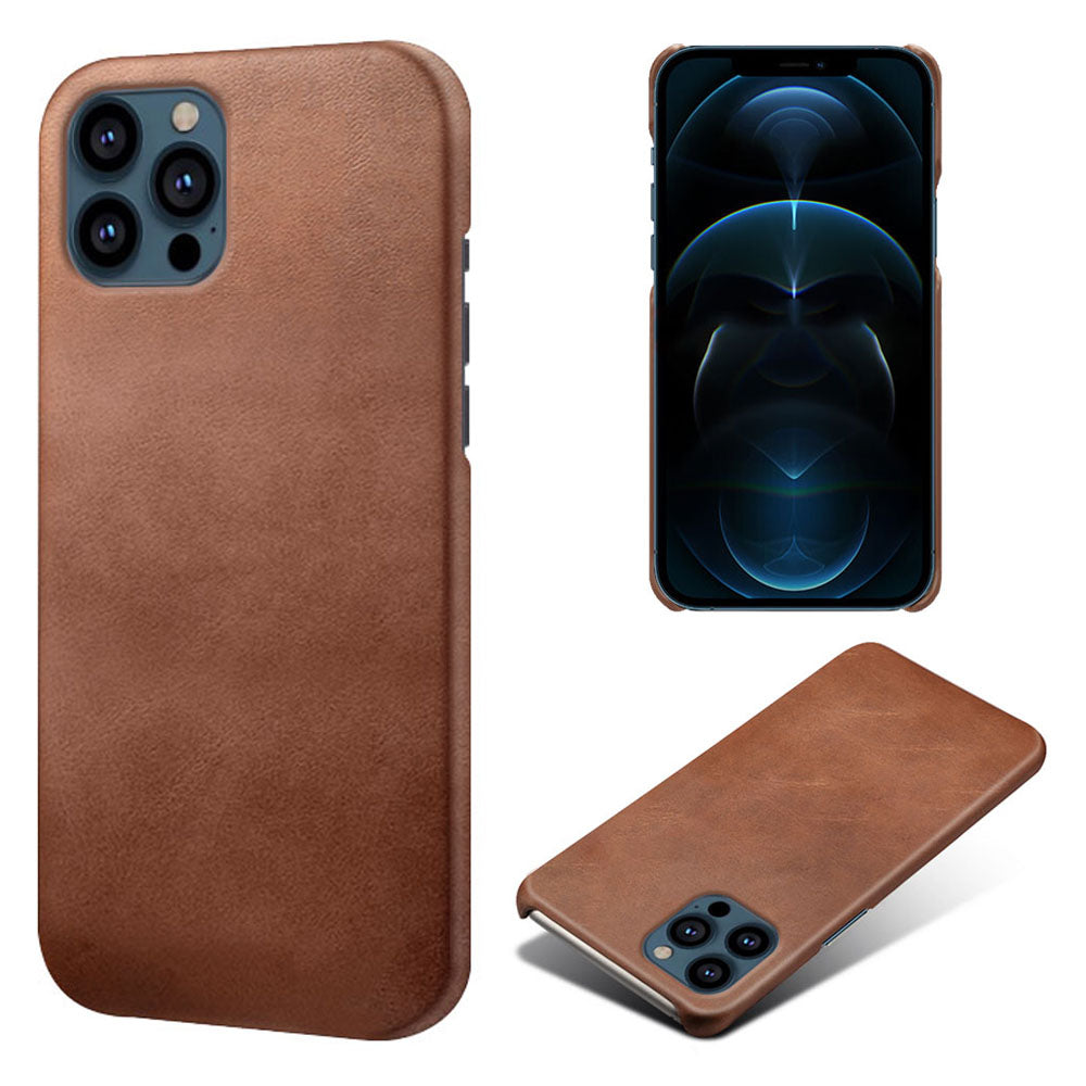 KSQ PU Leather Coated PC Phone Case for iPhone 13 Pro Max 6.7-inch