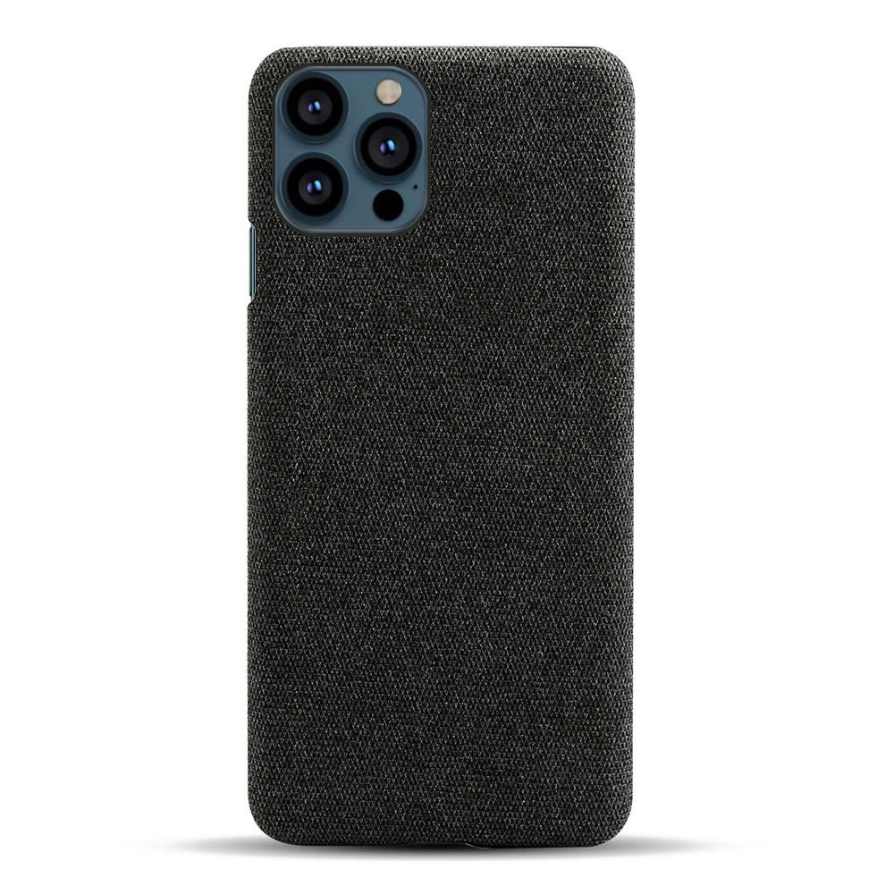 KSQ Cloth Coated Hard Plastic Phone Case Cover for iPhone 13 Pro 6.1-inch