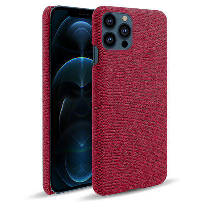 KSQ Cloth Coated Hard Plastic Phone Case Cover for iPhone 13 Pro 6.1-inch