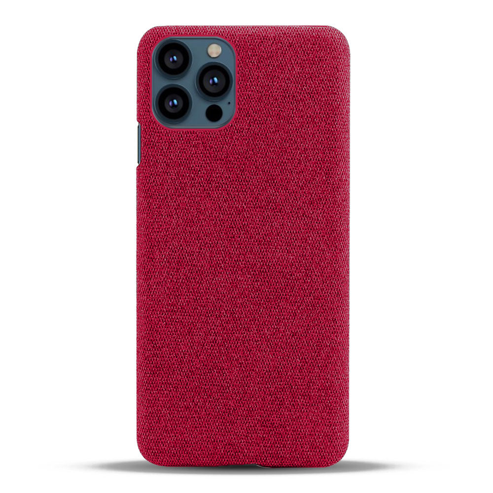 KSQ Cloth Coated Hard Plastic Phone Case Cover for iPhone 13 Pro 6.1-inch