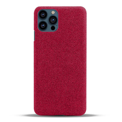KSQ Cloth Coated Hard Plastic Phone Case Cover for iPhone 13 Pro 6.1-inch