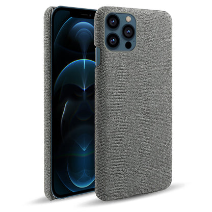 KSQ Cloth Coated Hard Plastic Phone Case Cover for iPhone 13 Pro 6.1-inch