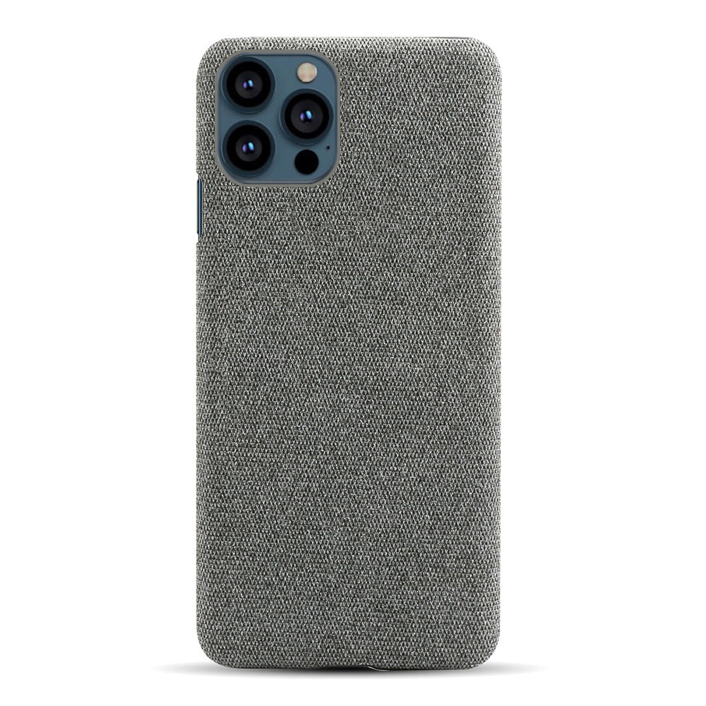 KSQ Cloth Coated Hard Plastic Phone Case Cover for iPhone 13 Pro 6.1-inch
