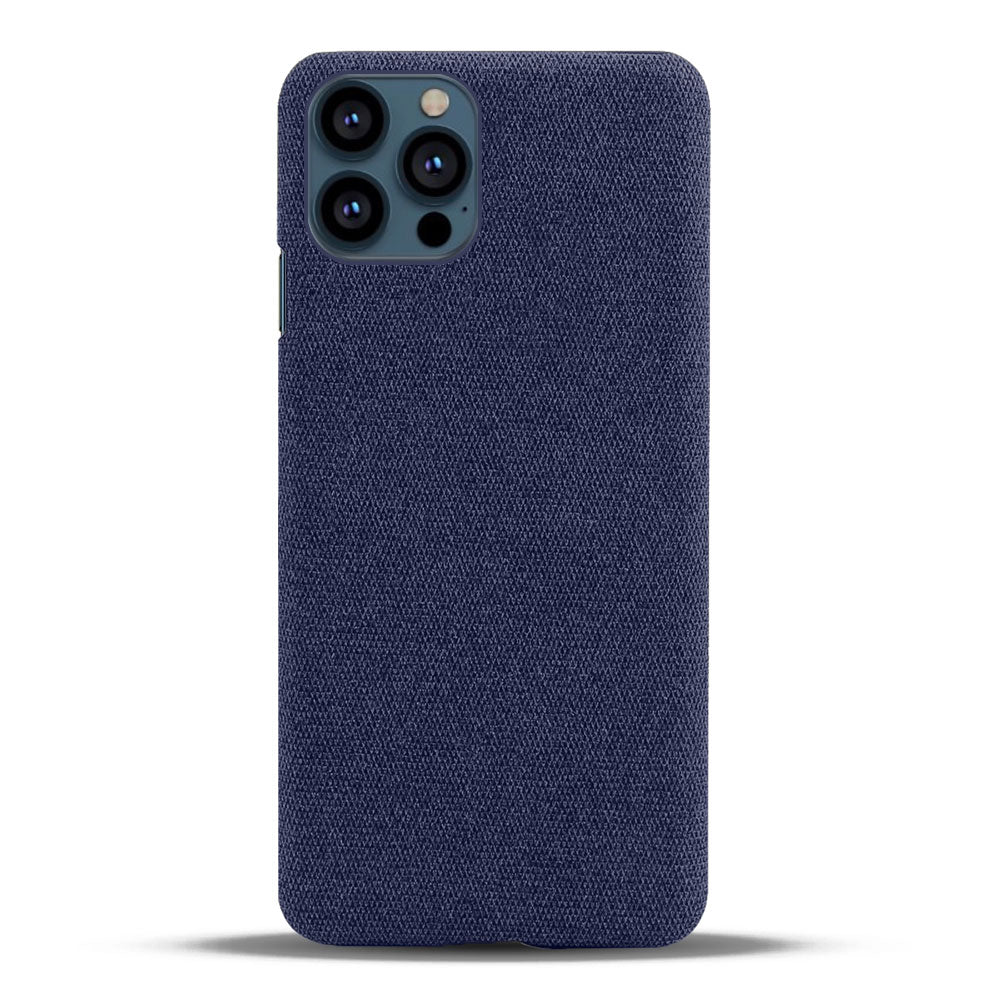 KSQ Cloth Coated Hard Plastic Phone Case Cover for iPhone 13 Pro 6.1-inch