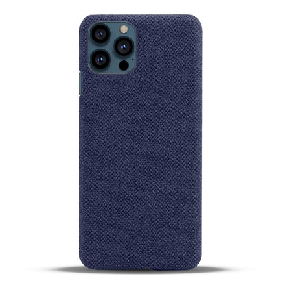 KSQ Cloth Coated Hard Plastic Phone Case Cover for iPhone 13 Pro 6.1-inch