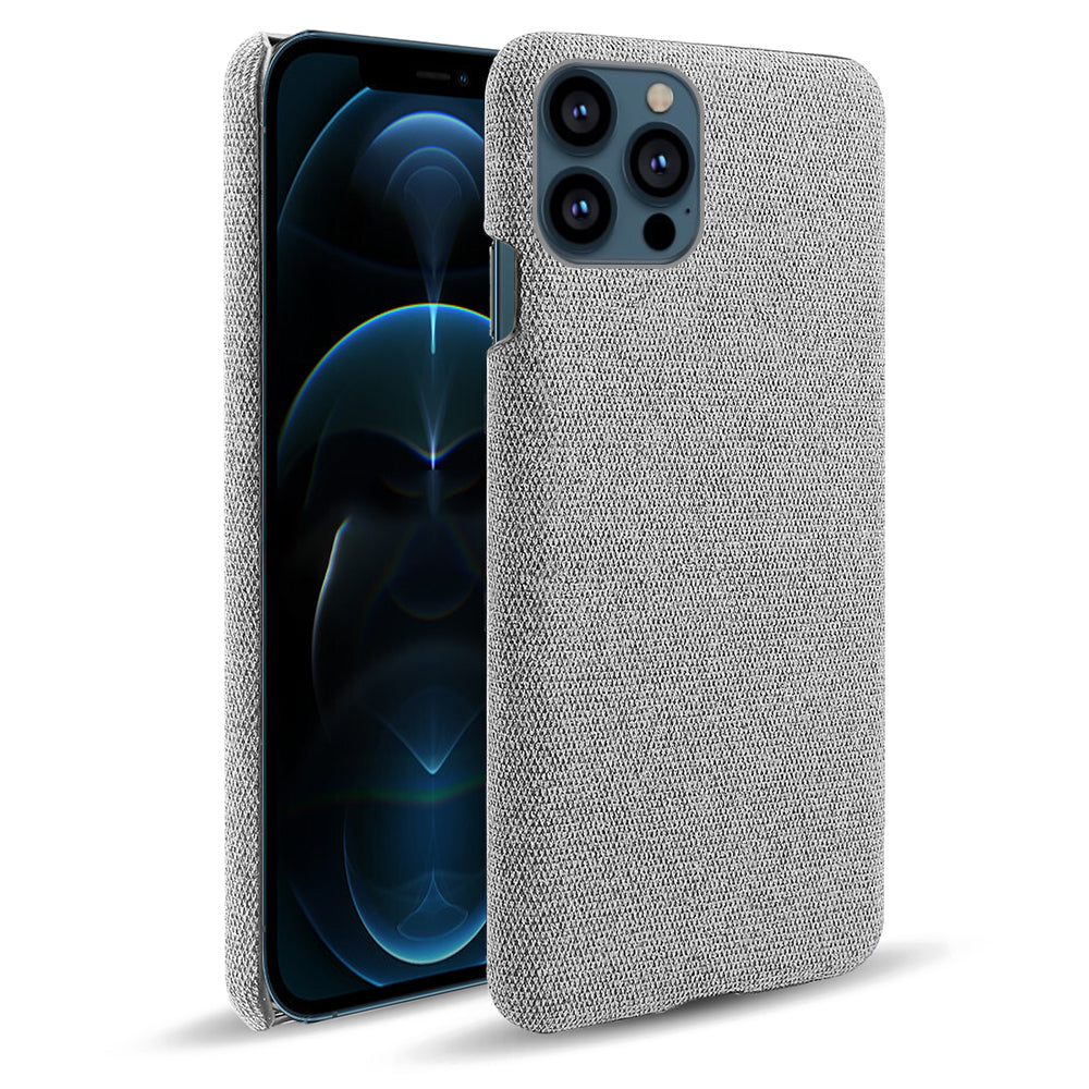 KSQ Cloth Coated Hard Plastic Phone Case Cover for iPhone 13 Pro 6.1-inch
