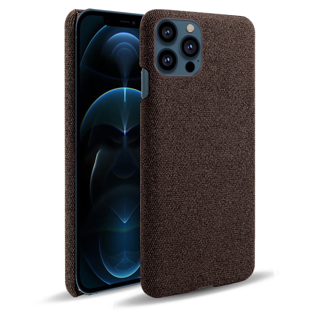 KSQ Cloth Coated Hard Plastic Phone Case Cover for iPhone 13 Pro 6.1-inch