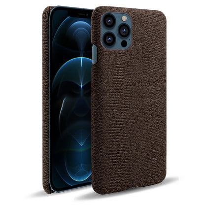 KSQ Cloth Coated Hard Plastic Phone Case Cover for iPhone 13 Pro 6.1-inch