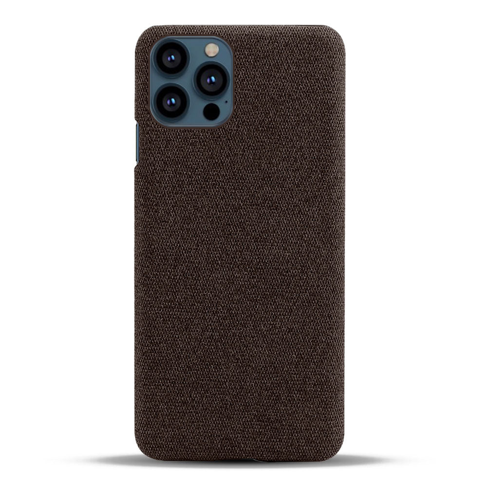 KSQ Cloth Coated Hard Plastic Phone Case Cover for iPhone 13 Pro 6.1-inch