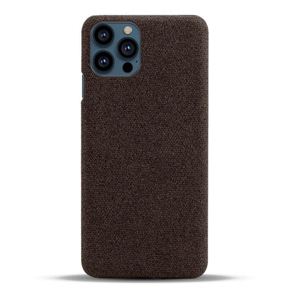 KSQ Cloth Coated Hard Plastic Phone Case Cover for iPhone 13 Pro 6.1-inch