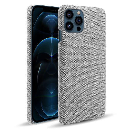 KSQ Cloth Coated Hard Plastic Phone Case Cover for iPhone 13 Pro Max 6.7-inch