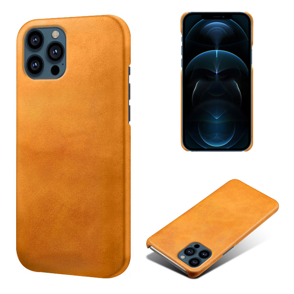 KSQ PU Leather Coated PC Phone Case for iPhone 13 Pro 6.1-inch