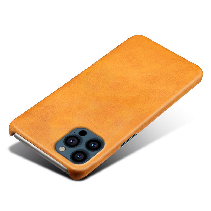 KSQ PU Leather Coated PC Phone Case for iPhone 13 Pro 6.1-inch