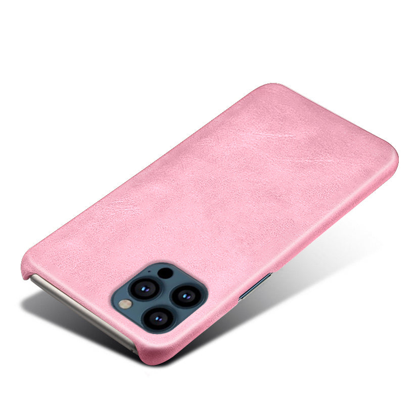 KSQ PU Leather Coated PC Phone Case for iPhone 13 Pro 6.1-inch