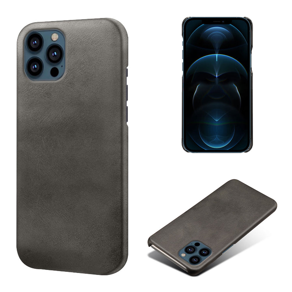 KSQ PU Leather Coated PC Phone Case for iPhone 13 Pro 6.1-inch
