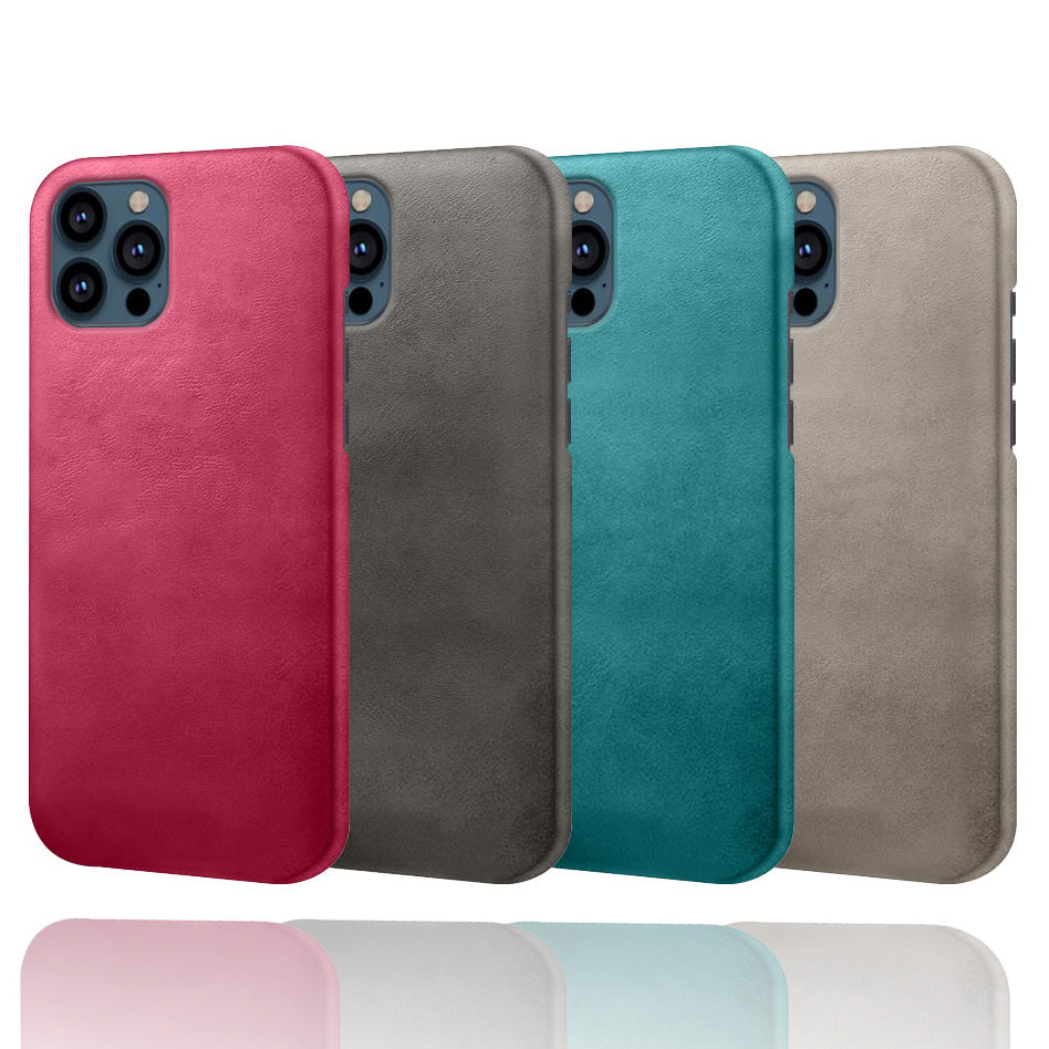 KSQ PU Leather Coated PC Phone Case for iPhone 13 Pro 6.1-inch