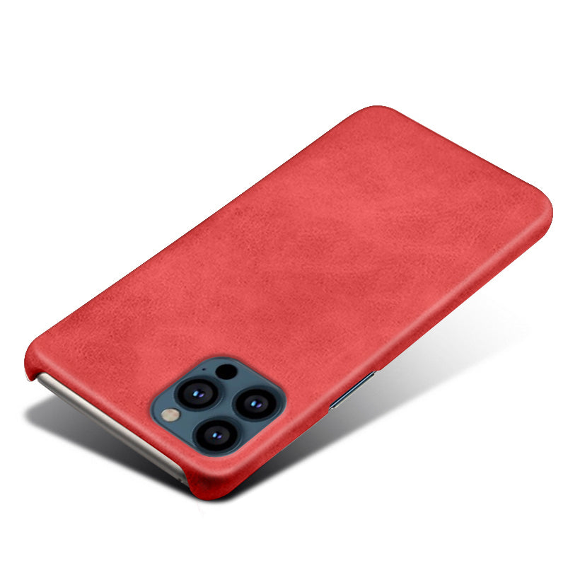 KSQ PU Leather Coated PC Phone Case for iPhone 13 Pro 6.1-inch
