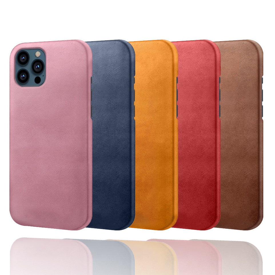 KSQ PU Leather Coated PC Phone Case for iPhone 13 Pro 6.1-inch