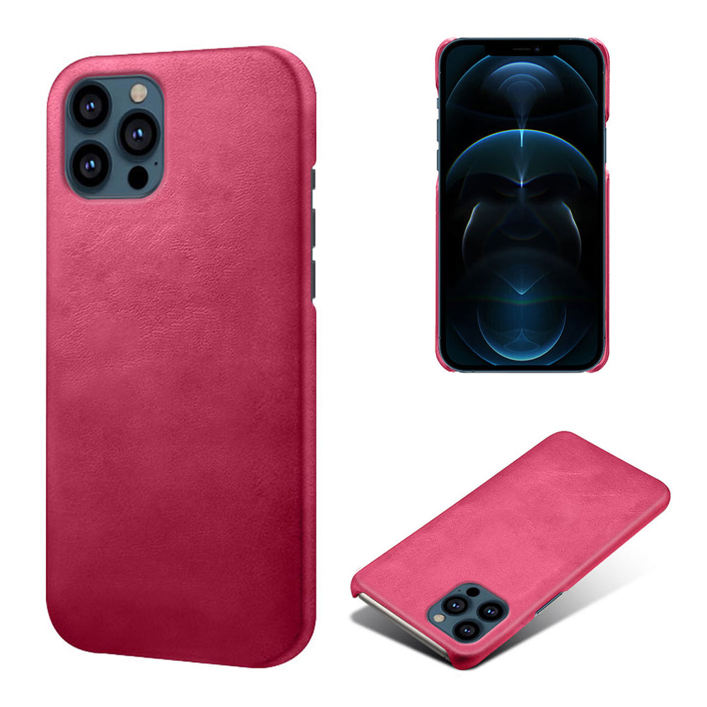 KSQ PU Leather Coated PC Phone Case for iPhone 13 Pro 6.1-inch