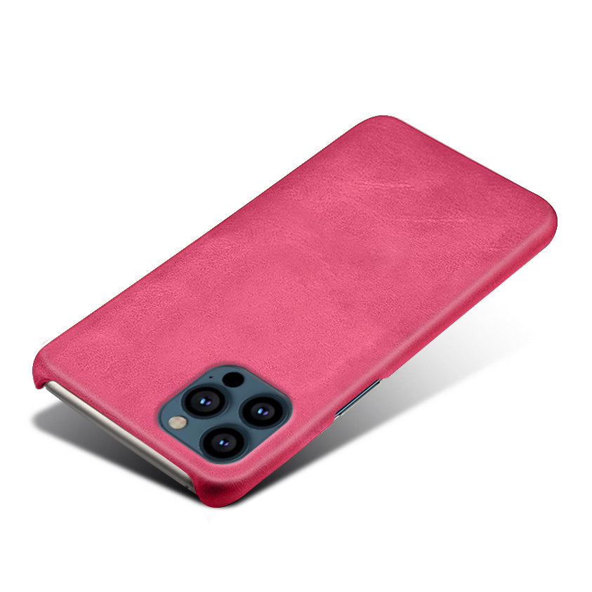 KSQ PU Leather Coated PC Phone Case for iPhone 13 Pro 6.1-inch