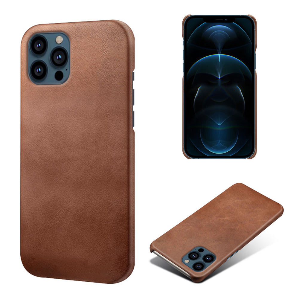 KSQ PU Leather Coated PC Phone Case for iPhone 13 Pro 6.1-inch