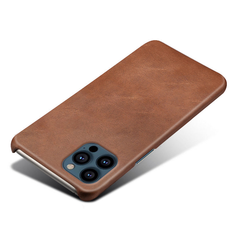 KSQ PU Leather Coated PC Phone Case for iPhone 13 Pro 6.1-inch