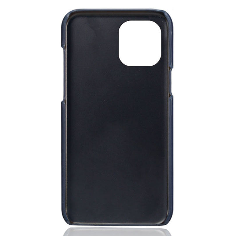 KSQ Leather Coated PC Phone Case for iPhone 13 Pro 6.1 inch, Double Card Slots Ultra Slim Protector Shell