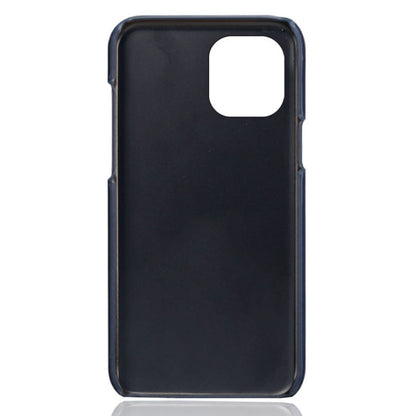 KSQ Leather Coated PC Phone Case for iPhone 13 Pro 6.1 inch, Double Card Slots Ultra Slim Protector Shell
